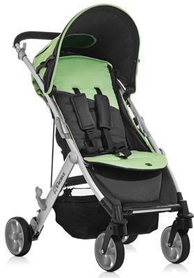 Cochecito de paseo B-MOBILE de Britax, NEON AURORA GREEN 2010, peso 6 kg, ultraligero, muy manejable, Plegado simple y compacto con cierre automático