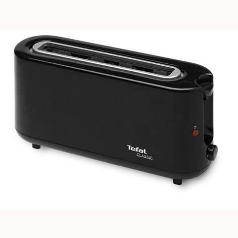 TOSTADOR DE PAN TEFAL TL1800 CLASSIC BLACK. Tostador clásico de ranura larga acabado en negro.
