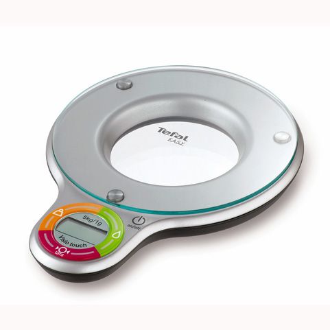 BÁSCULA DE COCINA TEFAL EASY GLASS. Báscula de cocina de máxima precisión y facilidad de uso con sistema “Visio Touch” y novedoso diseño en cristal.