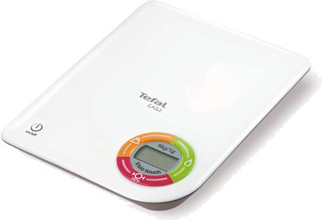 BÁSCULA DE COCINA TEFAL EASY PLASTIC. Báscula de cocina extraplana y de plástico. Con sistema “Visio Touch” y “Sensitive Computer” para resultados perfectos.
