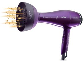 SECADOR DE PELO PROFESIONAL SOLAC "IONIC 2200W PRO AC MOTOR SP7161".Difusor profesional especial rizos definidos.Ion technology: potente ionizador, cabello hidratado y libre de electricidad estática.