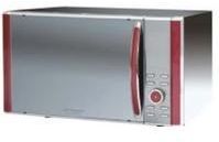 MICROONDAS GRILL (1000W) ORBEGOZO "MIG 2380" DE 900W, 10 NIVELES DE POTENCIA Y 23 LITROS DE CAPACIDAD.ACERO INOXIDABLE CON BORDES ROJOS, FRONTAL ESPEJO. TEMPORIZADOR DIGITAL 60 MINUTOS.