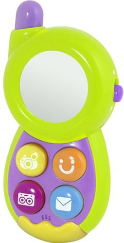 Teléfono móvil Babyfhone, graba y reproduce sonidos, con luz en la antena