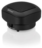Altavoz portable compacto Soundbox Trekstor 17209 con sonido estéreo de gran calidad - ideal para uso portatil - no necesita suministro de corriente externo - color negro