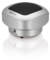 Altavoz portable compacto Soundbox Trekstor 17207 con sonido estéreo de gran calidad - ideal para uso portatil - no necesita suministro de corriente externo - color plata