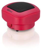 Altavoz portable compacto Soundbox Trekstor 17206 con sonido estéreo de gran calidad - ideal para uso portatil - no necesita suministro de corriente externo - color rojo