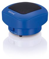 Altavoz portable compacto Soundbox Trekstor 17205 con sonido estéreo de gran calidad - ideal para uso portatil - no necesita suministro de corriente externo - color azul