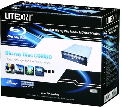 Lector de Blu-ray® Disc y Grabador DVD *LightScribe* LITE-ON IHES208-31 - Negro - Interno Doble capa - BD-ROM/DVD-RAM/±R/±RW - 8x (BD) - 16x 8x 16x (DVD) - 48x 32x 48x (CD) - Serial ATA - Caja Retail