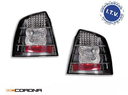 Juego de Pilotos Traseros LED Negro Opel Astra G 98-03 3/5P