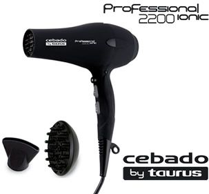 SECADOR DE CABELLO PROFESIONAL 2200W CEBADO BY TAURUS "PROFESSIONAL 2200 IONIC"