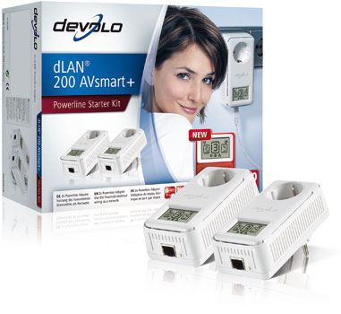 ¡¡Conéctate a internet a través de la red eléctrica en cualquier sitio de tu casa y conecta entre si todos los dispositivos aptos para la red!! dLAN® 200 AVsmart+Starter Kit (2 adaptadores) de DEVOLO.