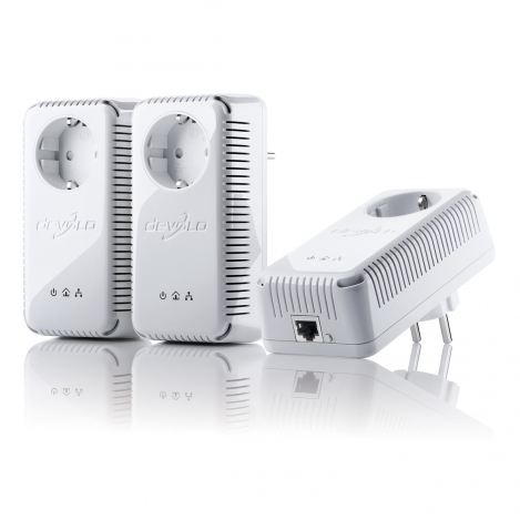 ¡¡Conéctate a Internet a tráves de la red eléctrica en cualquier sitio de tu casa y conecta entre si todos los dispositivos aptos para la red!! dLAN 200 AVplus Network kit de DEVOLO (3 adaptadores)