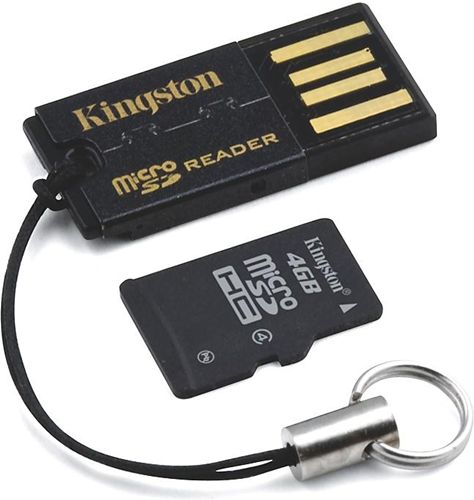 Tarjeta de memoria Kingston microSDHC (de alta capacidad) 8GB MicroSDHC Clase 4, con usb