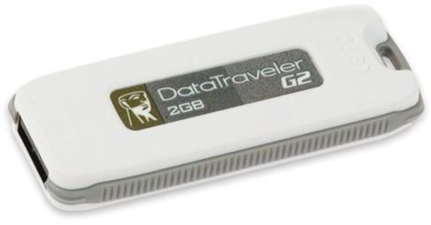 Memoria USB Kingston DataTraveler Generation 2 (G2) de 2 GB, Gris, 10 MB/sec. lectura y 5 MB/sec. escritura, USB 2.0, Mac, Linux, 12 gramos ¡Un peso pluma que no le desvalijará el bolsillo!