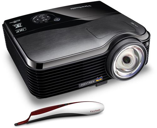 Proyector Interactivo "WiFi" Tiro Ultra-Corto ViewSonic PJD7383i 3D 120Hz DLP XGA 1024x768 (nativo) de 3000 lúmenes ¡ 3 AÑOS DE GARANTÍA Y HD Ready 1080i !