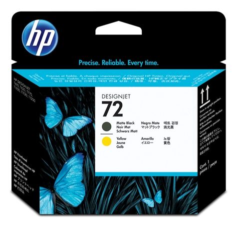 C9384A - Cabezal de impresión NEGRO MATE y AMARILLO HP 72 para impresoras HP Designjet T610 y T1100