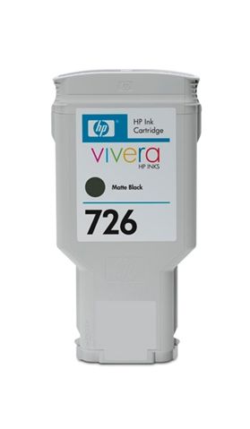 CH575A - Cartucho de tinta HP Designjet 726 NEGRO MATE de 300 ml - Compatible con impresoras HP Designjet T1200