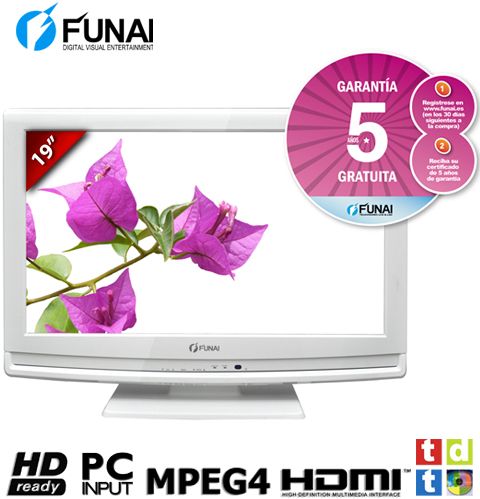 TELEVISOR LCD 19" FUNAI LH851 M19WB HD Ready con TDT HD