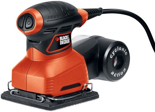 Black & Decker Lijadora 1/4 de hoja 200W con filtro + plato persianas