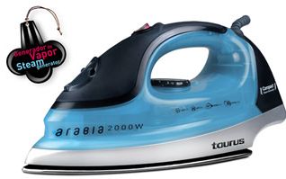 PLANCHA DE ROPA TAURUS "ARABIA 2000" 2000W, CON FUNCIÓN DE PLANCHADO VERTICAL.