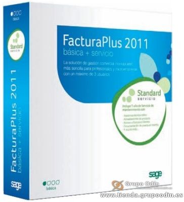 SAGE SP. FACTURAPLUS BÁSICA + SERV. STANDARD 2011. La solución de gestión comercial monopuesto más sencilla para profesionales y microempresas con un máximo de 3 usuarios.