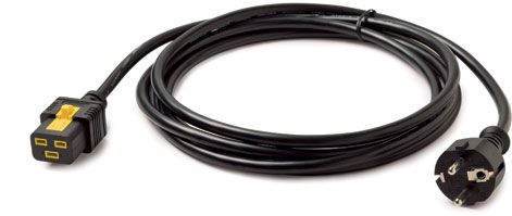 Cable de alimentación APC AP8755 - Power Cord, Locking C19 to CEE/7 Schuko, 3.0m // Power Distribution · Power Cords