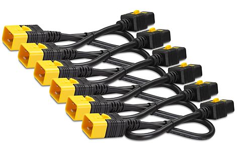 Cable de alimentación APC AP8714SX592 - Power Cord Kit (6 ea), Locking, C19 to C20, 1.2m, Blue // Racks and Accessories · Power Cords