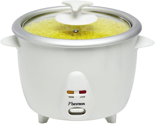 Hervidora de arroz compacta 400 Watios. Función “mantener caliente” automático, mantiene caliente el arroz hasta 4 horas después de la cocción.