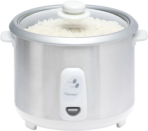 Hervidor de arroz 2 en 1 1000 Watios.Con separado cesta de vapor de aluminio para las verduras, pescado, patatas etc.