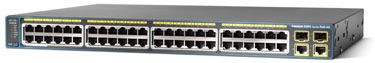 Cisco WS-C2960-48PST-L · Cisco Catalyst 2960-48PST-L - Conmutador - Gestionado - 48 puertos - 10Base-T, 100Base-TX + 2x10/100/1000Base-T(asc) + 2 x SFP (vacías) - 1U - PoE - rack