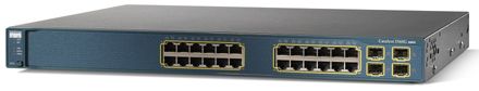 Cisco WS-C3560G-24PS-S · Cisco Catalyst 3560G-24PS - Conmutador - Capa 3 - Gestionado - 24 puertos - 10Base-T, 100Base-TX, 1000Base-T + 4 x SFP (vacías) - 1U - PoE - externo