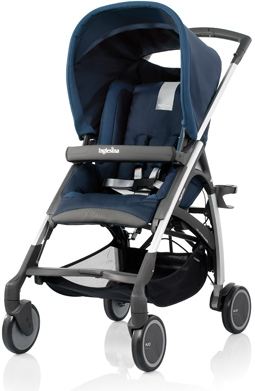 Silla de paseo INGLESINA, modelo Avio, Color Navy 2011, diseño y de facil plegado paraguas, Incluye capota, saco, burbuja para la lluvia, cesta y portabiberones + GRATIS BOLSO COORDINADO