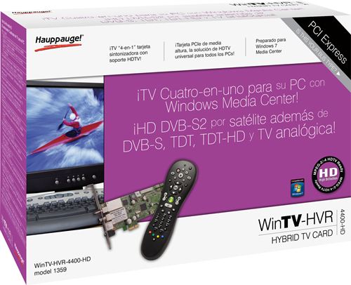 Sintonizadora híbrida Hauppauge WinTV-HVR-4400 - Cuadruple sintonizador de TV de alta definición! Para TV por satelite de Alta Definición DVB-S2, DVB-S, DVB-T y television Analógica.
