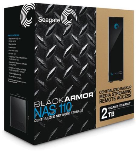 Servidor de almacenamiento de red Seagate BlackArmor® NAS 110 de 2 TB / Ref: ST320005MND10G-RK