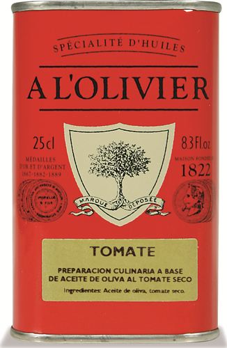 Aceite de Oliva A L´Olivier - Delicatessen - Aceite de Oliva con Tomates Fresco A L´Olivier- Caja de 6 unidades de 250 ml