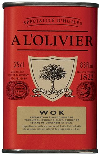 Aceite de Oliva A L´Olivier - Delicatessen - Aceite de Oliva Wok A L´Olivier- Caja de 6 unidades de 250 ml