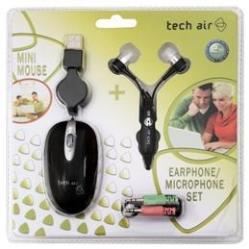 Kit Minimouse Optico con Auriculares + Microfono Chat Ready TAACBUN02