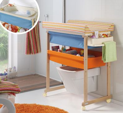 Repuesto de cambiador para bañeras MICUNA 1158, CP-1380 con tapizado de plástico rayas CREMA