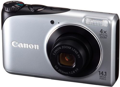 Cámara fotos digital Compacta plata, Canon PowerShot A2200, 14,1 MP, tiene un diseño tan ligero y estilizado que la podrá llevar siempre consigo