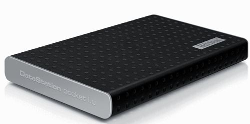 Disco duro externo TrekStor DataStation pocket l.u SATA 2.5" de 750GB USB 2.0 acabado elegante piel/aluminio color negro