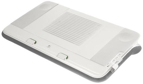 Base para portátil refrigerada con altavoces Logitech Speaker Lapdesk N700 939-000288 en color blanco