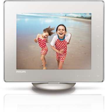 Philips Marco para fotografía digital 7"- flash 128 MB - Resolución 800 x 600 Color blanco SPF2327/10