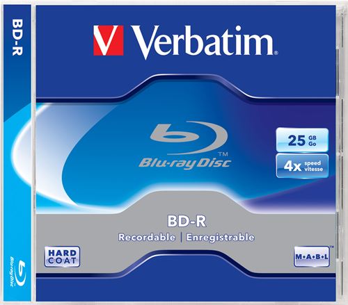 Disco Blu-Ray Verbatim BD-R SL 25GB 4x 5 Pack Jewel Case