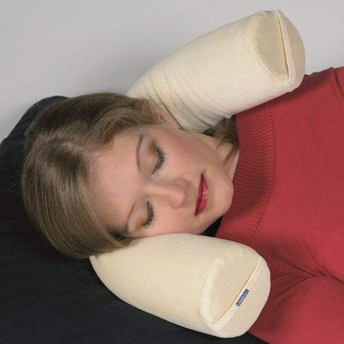 Almohada 100% viscolastica cilindrica Flex It Beige Lanaform LA080502 - Comoda y solida.