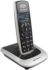 Teléfono inalámbrico digital Motorola Serie D5 (D501 Single) - Pantalla retroiluminada en azul - Modo ECO
