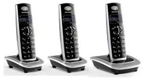 Teléfono inalámbrico digital Motorola Serie D5 (D503 Trío) - Pantalla retroiluminada en azul - Modo ECO