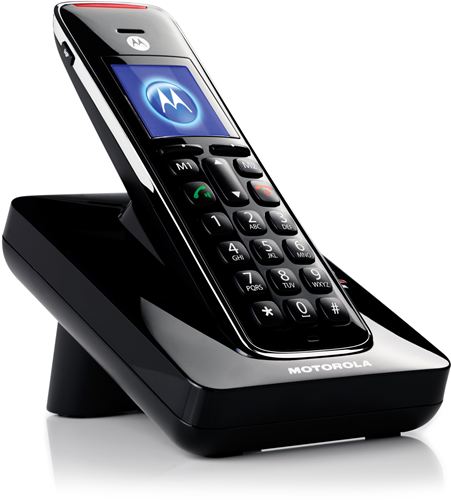 Teléfono inalámbrico DECT Motorola Serie CD1 (CD101Single) - Compatible con audífonos - Teclas y fuentes grandes para mayor comodidad