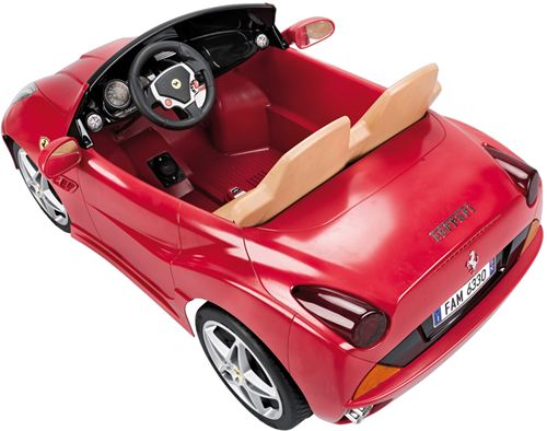 Coche Eléctrico Feber Ferrari California, funciona con motor y batería de 12 v, marcha adelante y atrás
