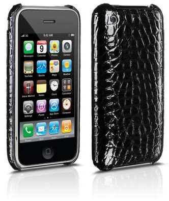 Philips Funda de cuero sintético para iPhone 3G y 3Gs DLM1310/10 Acceso a todos los controles y a la cámara del iPhone Policarbonato Color Negro