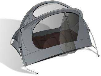 Cuna de viaje-tienda de campaña Piedra NOMAD, para viajar con niños a hoteles, acampadas sin ocupar espacio ULTIMAS UNIDADES !!!